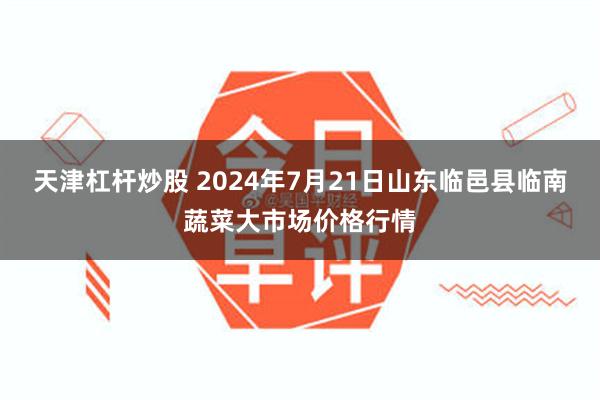 天津杠杆炒股 2024年7月21日山东临邑县临南蔬菜大市场价格行情