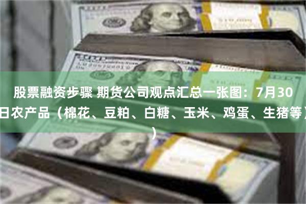 股票融资步骤 期货公司观点汇总一张图：7月30日农产品（棉花、豆粕、白糖、玉米、鸡蛋、生猪等）