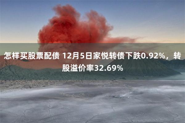 怎样买股票配债 12月5日家悦转债下跌0.92%，转股溢价率32.69%