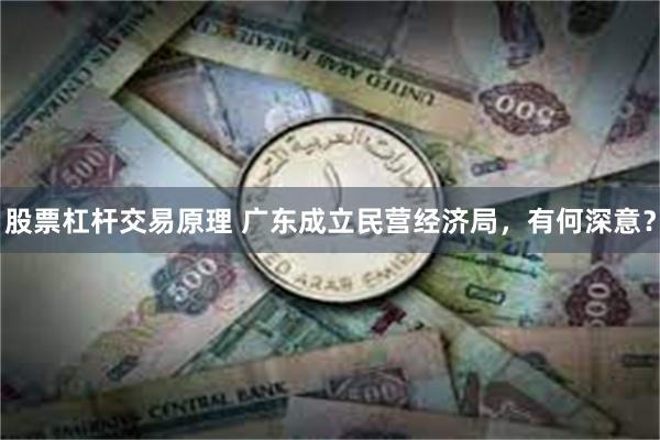 股票杠杆交易原理 广东成立民营经济局，有何深意？